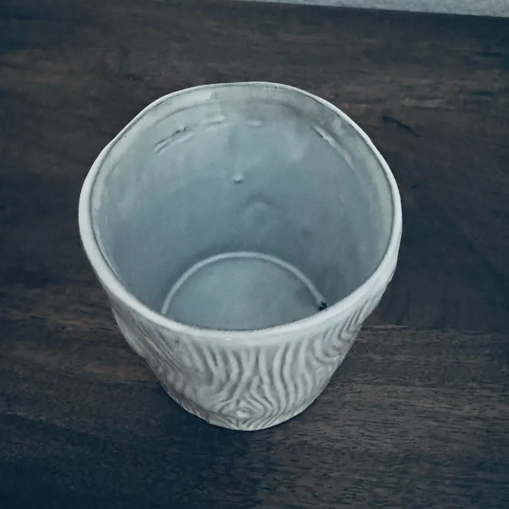 White Ceramic Tree Trunk Planter Pot Vase Jar